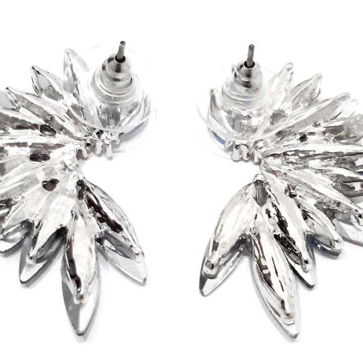 BRANDELIA - Wholesale Dangle Earrings - Brilliant Crystal Earrings · Rainbow, Silver4