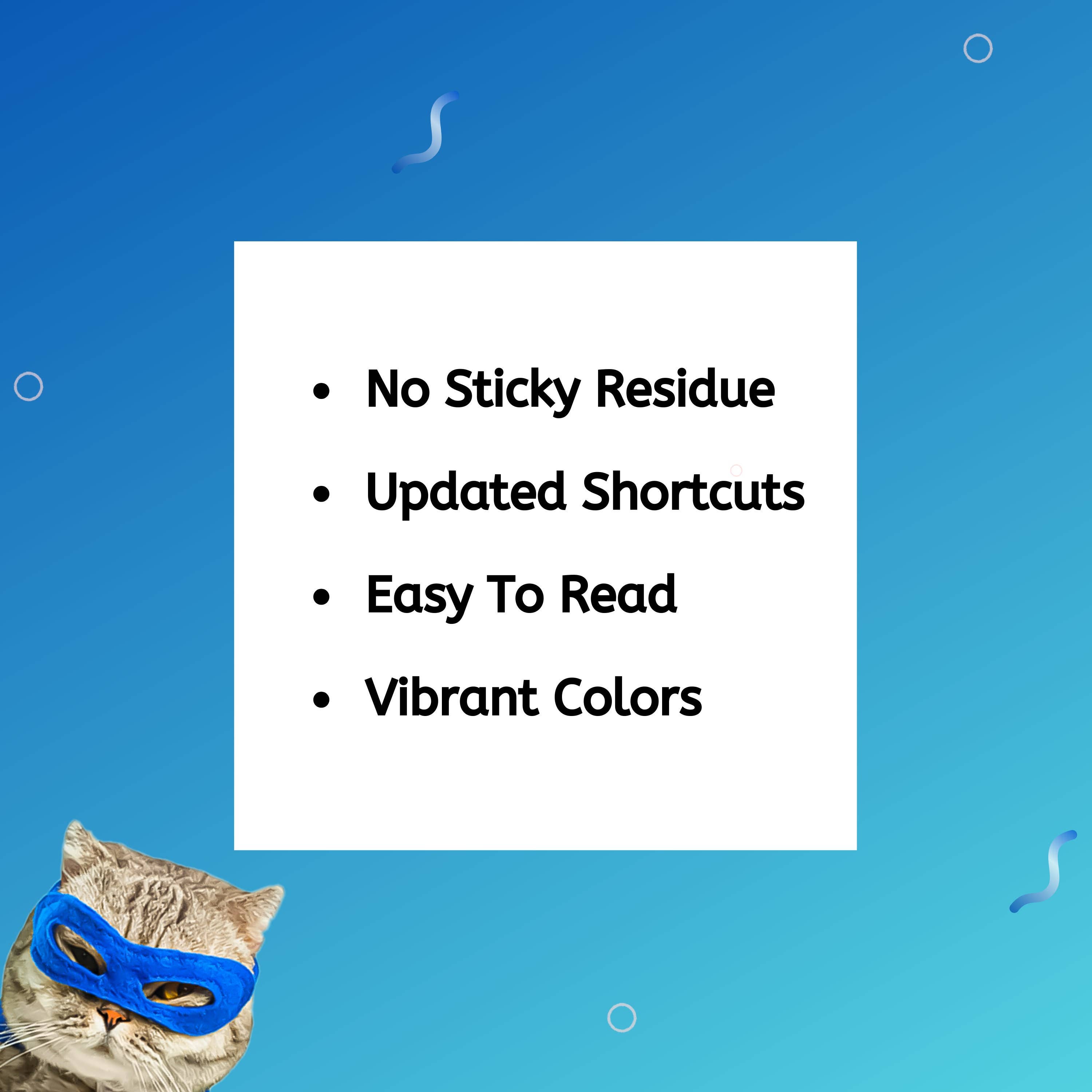 Sticker Bull – Großhandel Aufkleber – M1 und Intel MacBook Pro Air Mac OS (Big Sur/Monterey) Schwarze Tastaturkürzel, wasserdichter Vinyl-Aufkleber1