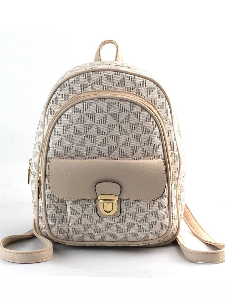 7701A - Wholesale Fashion Backpack with Front Flip Pocket for wholesale by AR New York