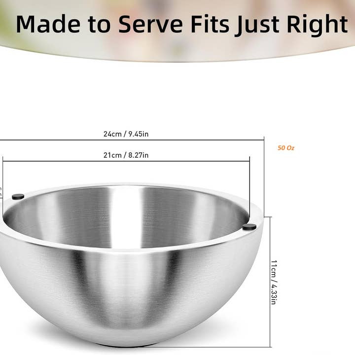 VIGOR - Wholesale Serve Bowl - Dip Chiller Bowl,304 Stainless Steel Ice Chamber for Salsa3