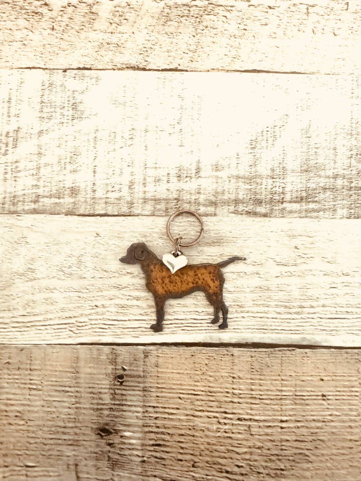 Labrador Retriever Key Chain Rustic Metal Dog Gift for wholesale by Universal Ironworks USA