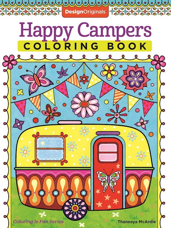 Happy Campers Coloring Book for wholesale by Fox Chapel Publishing