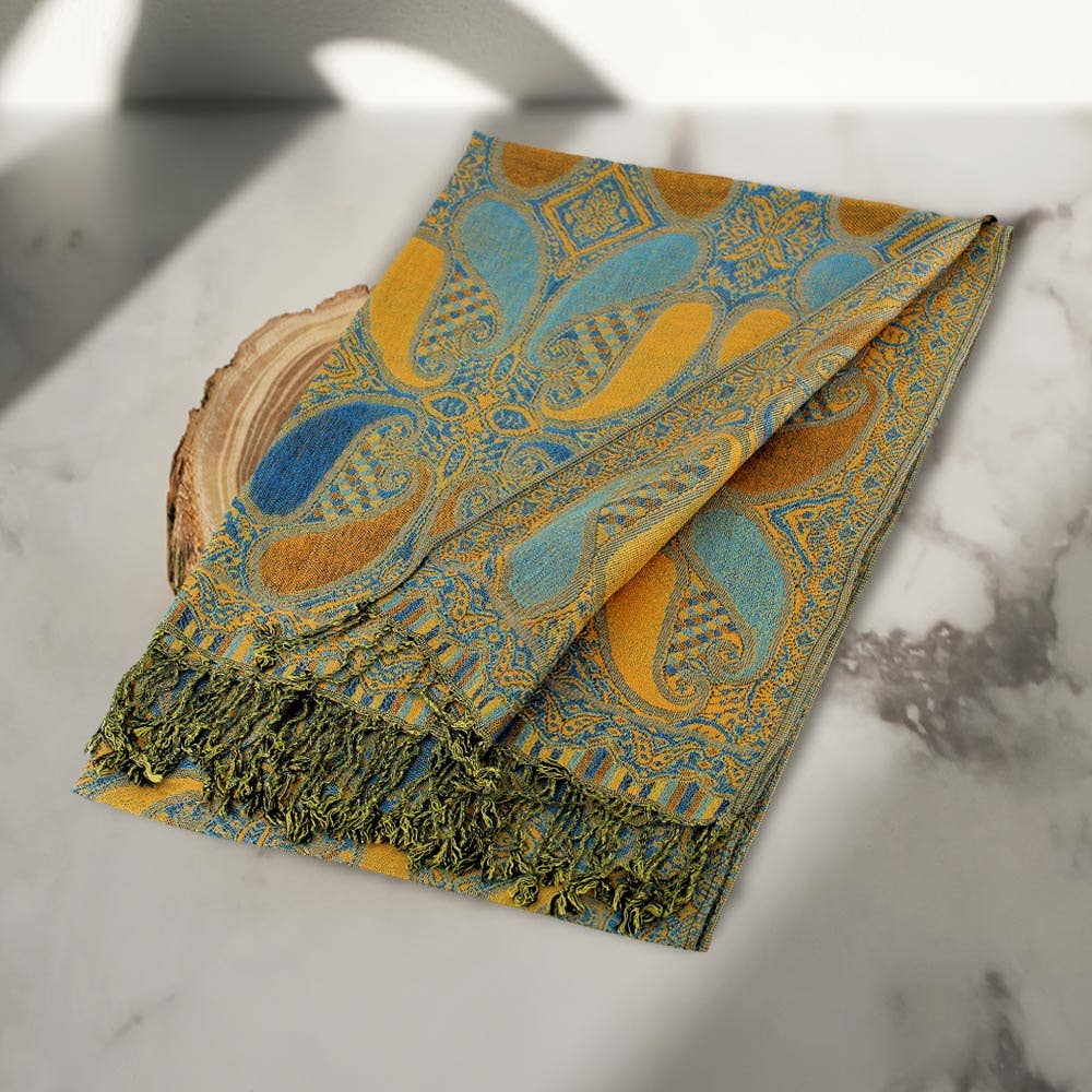 Sensibling Corp. - Wholesale Scarf - Women's - Large Paisley Pashmina Scarf Shawl13