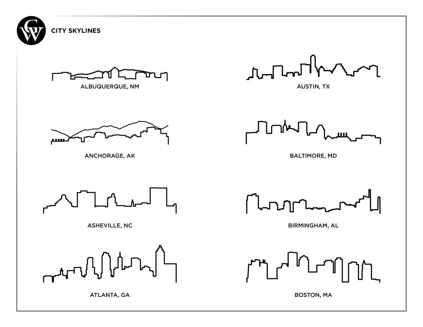 Grainwell - Wholesale Plaque - Hard Wood City Skyline Plaque8