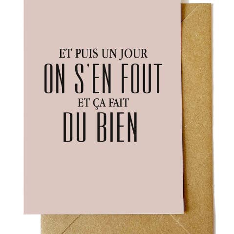 Le Papier Fait De La Résistance - Wholesale Stationery/Notecard Set - A6 postcard + kraft envelope: AND THEN ONE DAY WE LEAVE1