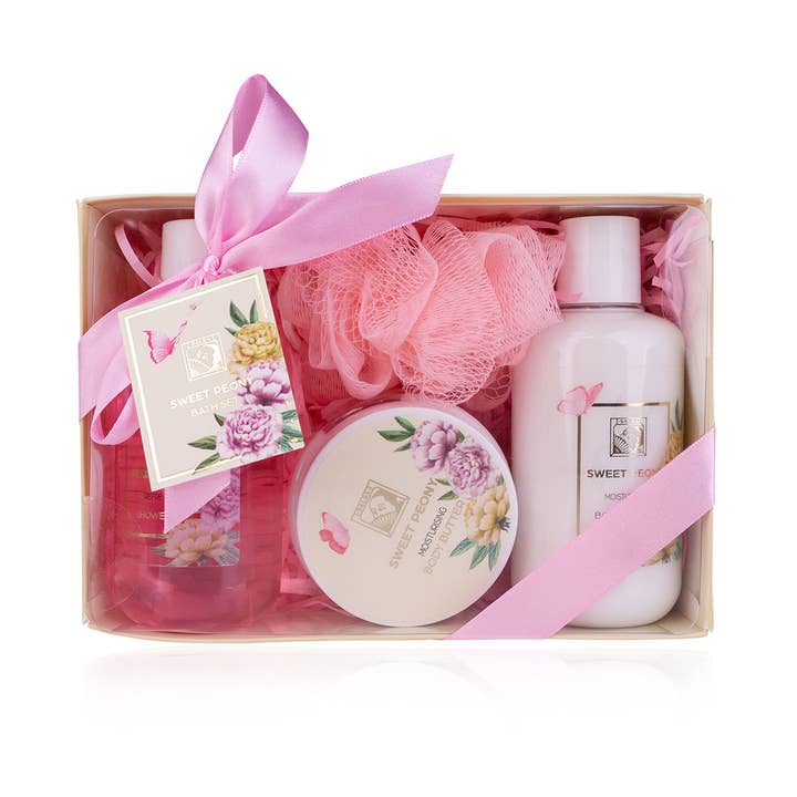 Cadeauset Sweet Peony in geschenkdoos met douchegel voor wholesale door Accentra