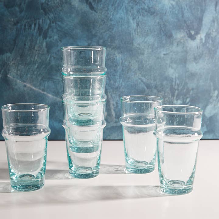 Verve Culture – wholesale Drinking glass/cup – Moroccan Beldi Glassware - Clear