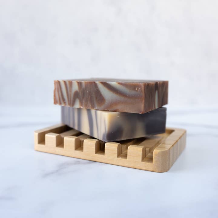 Earth Ahead - Wholesale Bath Soap Dish - Bamboo Waterfall Self-Draining Soap Dish