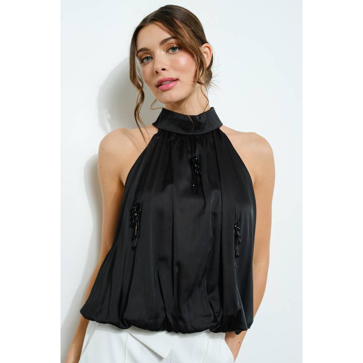 Halter Blouse with Beaded Embellishments for wholesale by INA