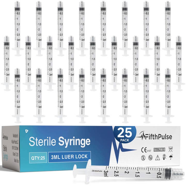 ShopHomeMed - Venta al por mayor Tazas medidoras - Jeringas de 3 ml, paquete de 25