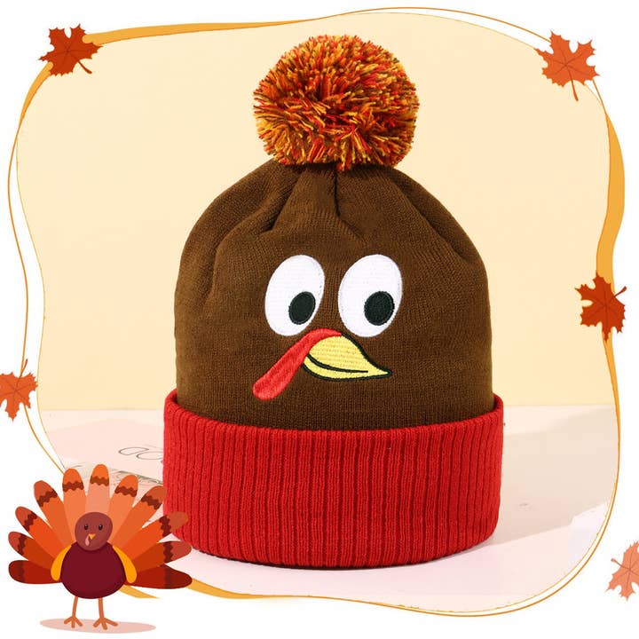 MKS America - Wholesale Beanie - Women's - Knit beanie Thanksgiving turkey hat1