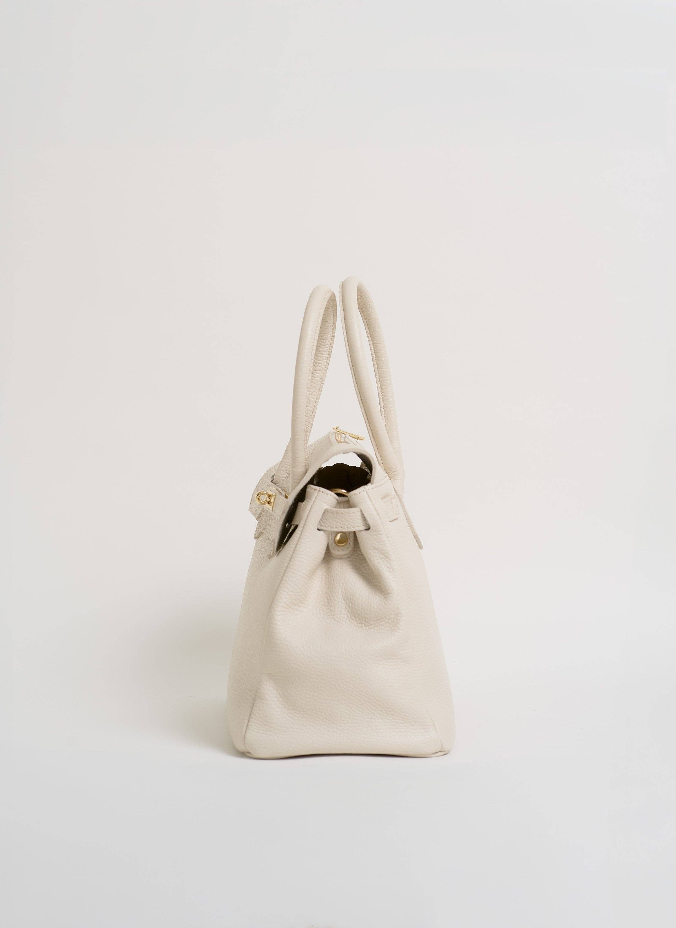 Prestige Milano - Wholesale Tote Bag - Women's - Borsa Elizabeth in Pelle Togo Crema2