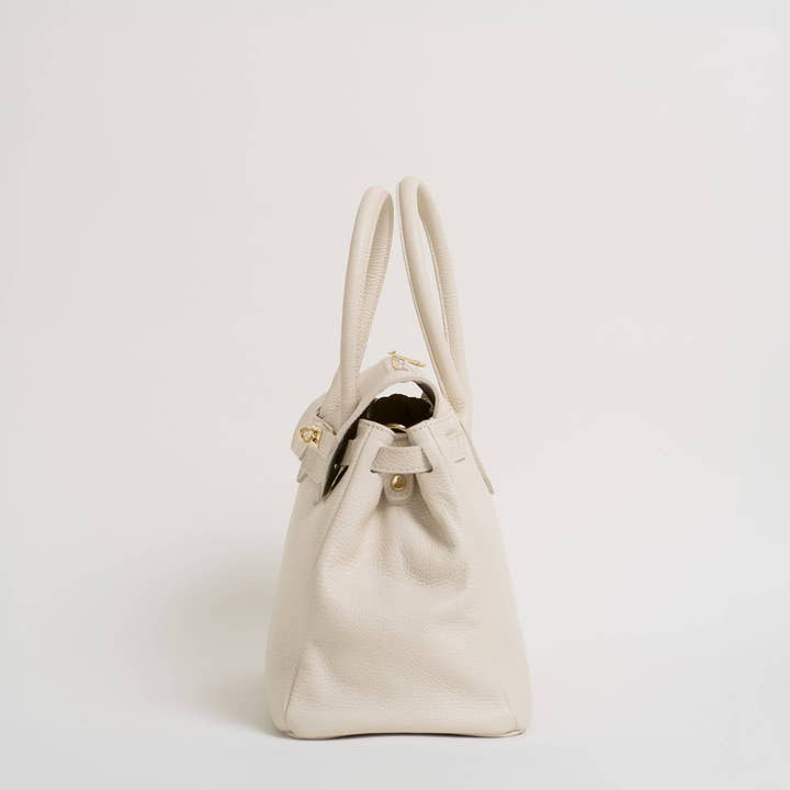 Prestige Milano - Venta al por mayor Bolsa de asa- Mujer - Bolso Elizabeth en cuero Togo crema2