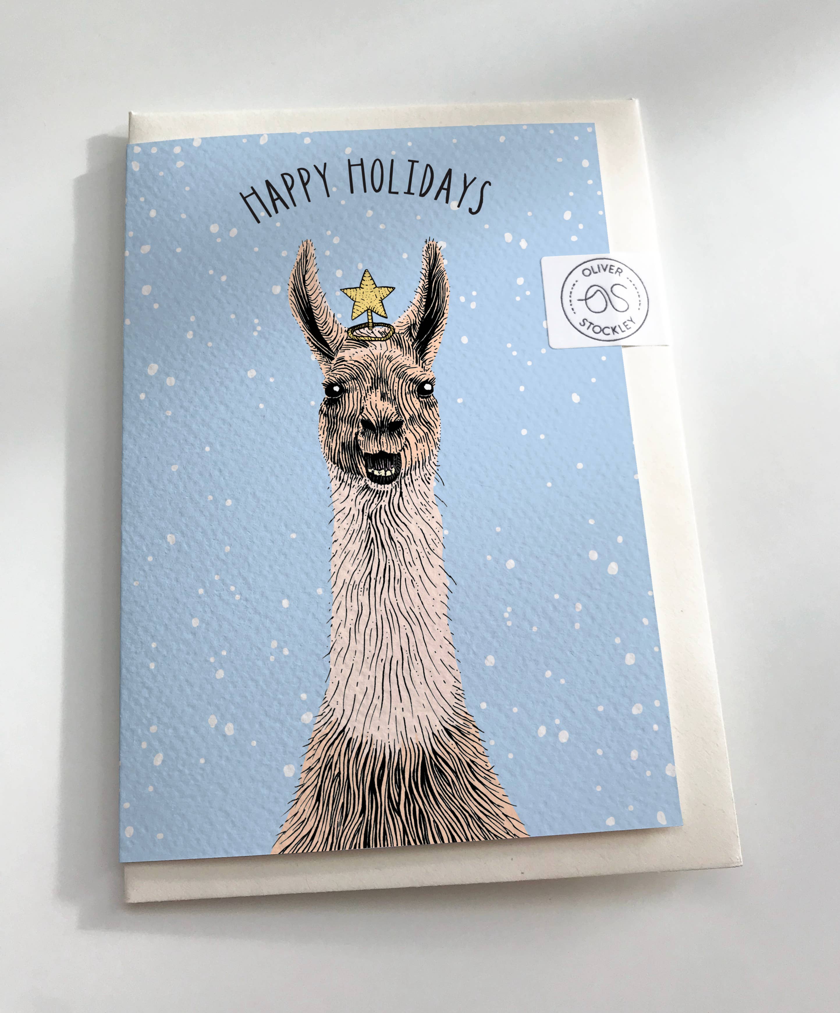Oliver Stockley - Wholesale Christmas Card - Holiday Llama Card1