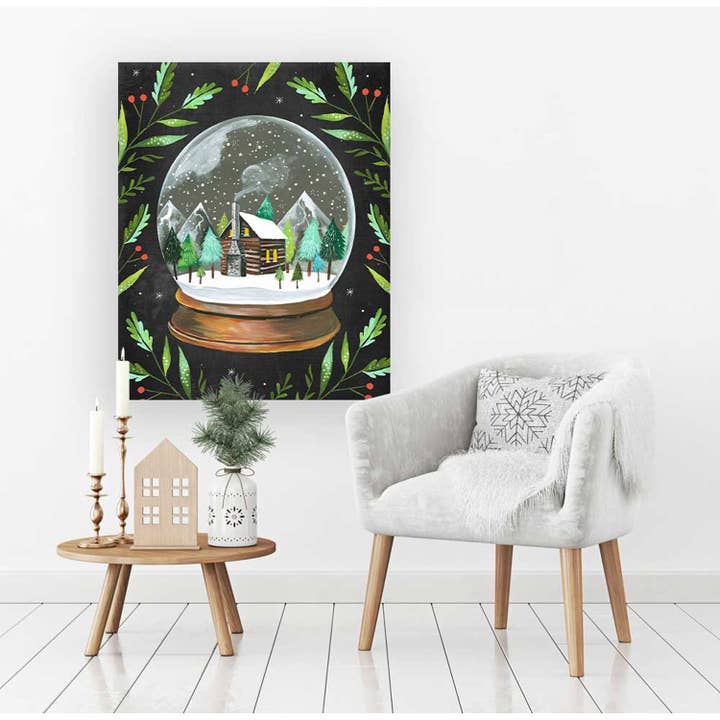 Holiday - Snow Globe Canvas Wall Art for wholesale by GreenBox Art