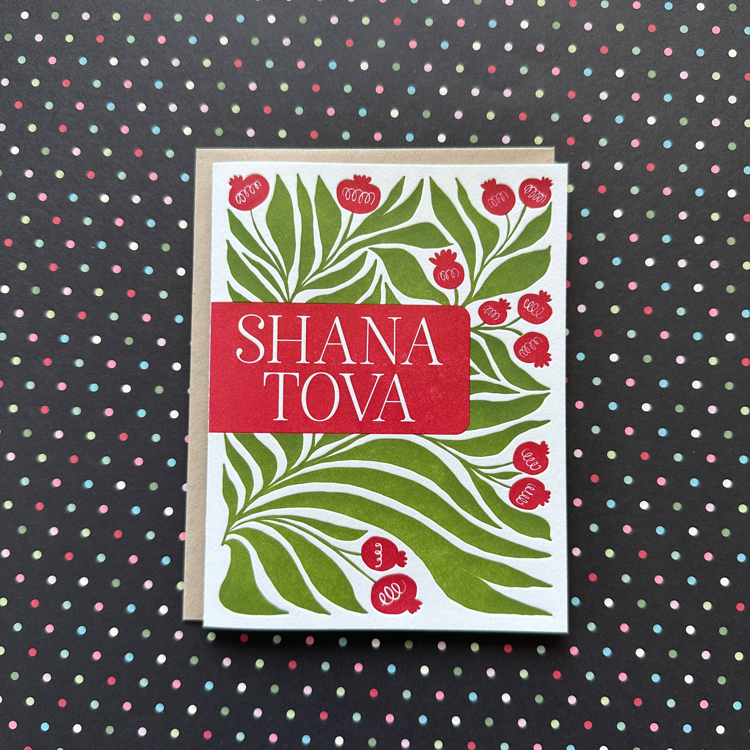Lucky Bee Press - Wholesale Rosh Hashanah Card - Shana Tova Three - letterpress card3