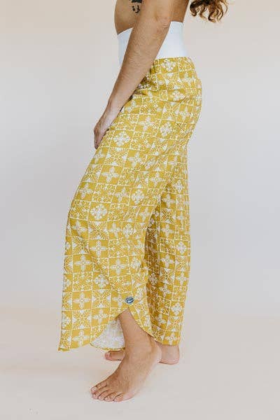 Wings Hawaii - Wholesale Pants - Women's - Pau Hana Pants - Quilted Ulu - Marigold3