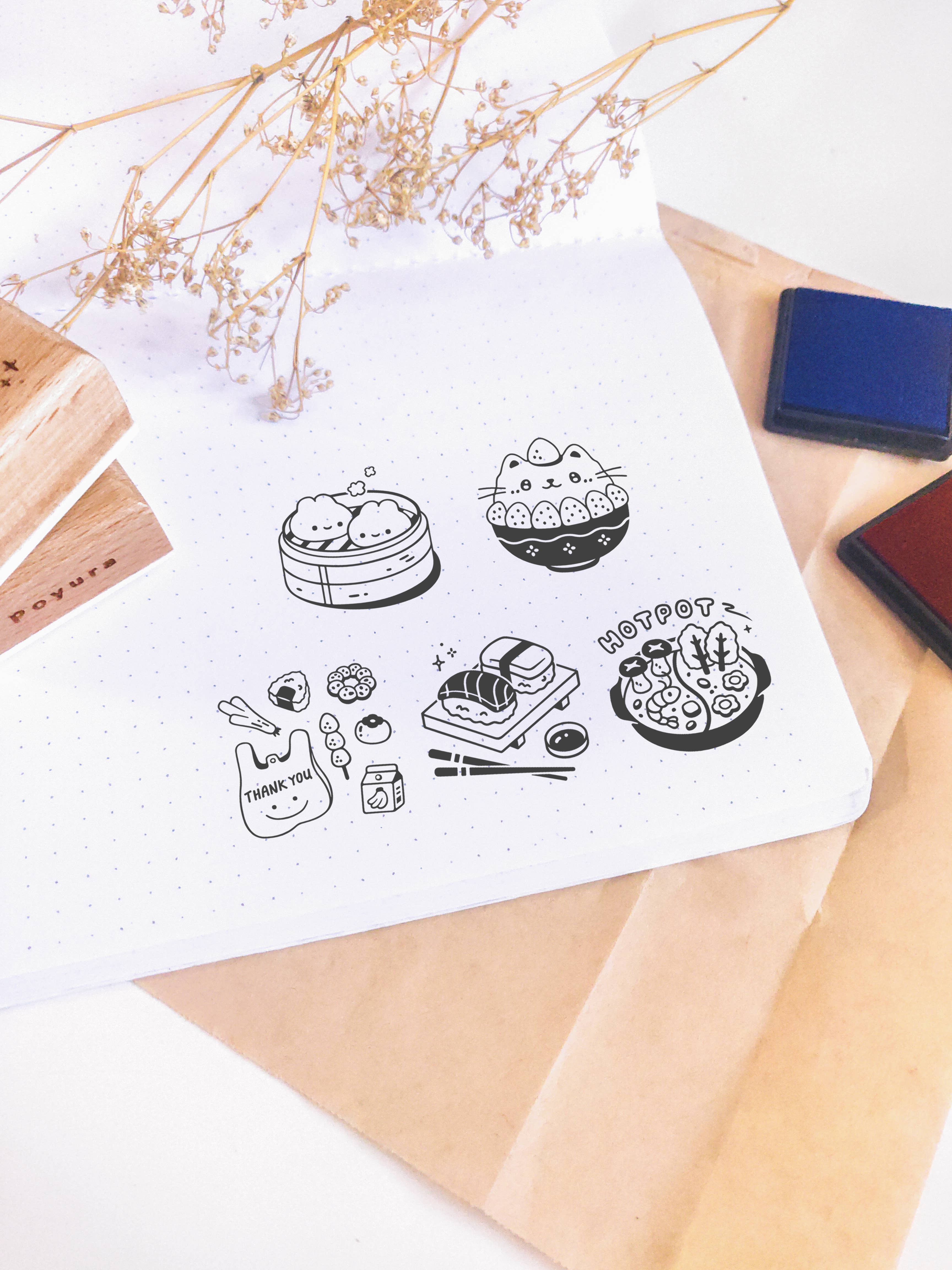 Poyura - Wholesale Rubber/Decorative Stamp - Asian Mart Wooden Stamp5