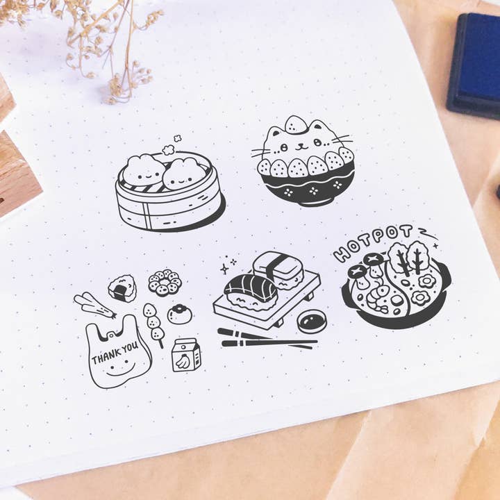 Poyura - Wholesale Rubber/Decorative Stamp - Asian Mart Wooden Stamp5