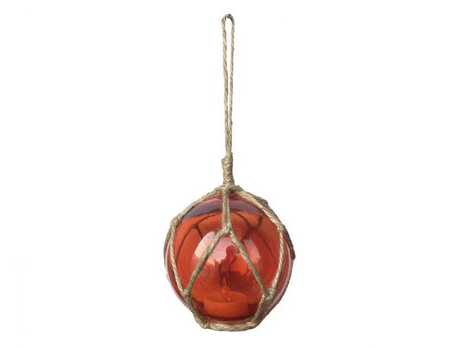 Wholesale LED Lighted Orange Japanese Glass Ball Fishing Float