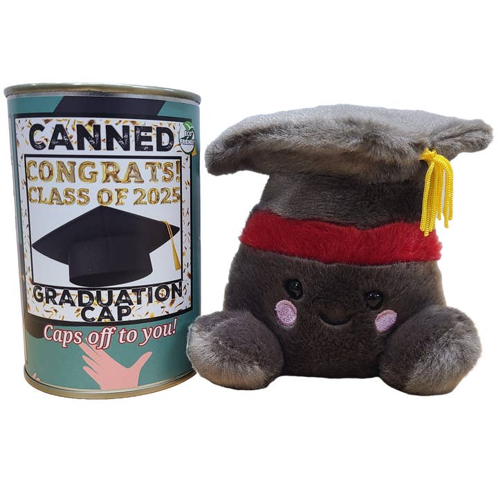 Gorra de graduación enlatada | Regalo de graduación | Peluche en lata con bromas para venta al por mayor de Canned Gifts