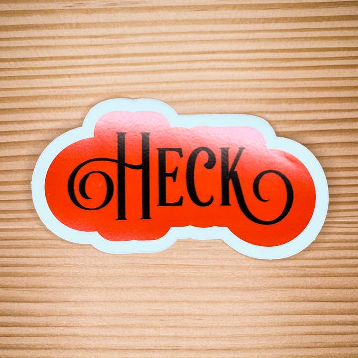 Autocollant de juron PG Heck pour la vente par Feather & Fox Print Co.
