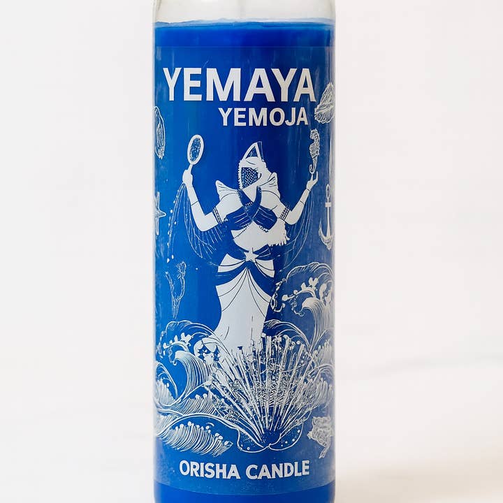 Yemaya/ Yemoja Orisha Candle for wholesale by The Spiritual Alchemists