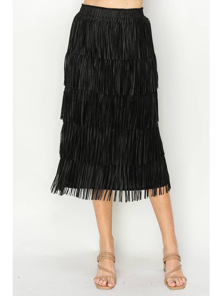 Joh Apparel - Wholesale Skirt - Women's - Jayleen Fringe Skirt4