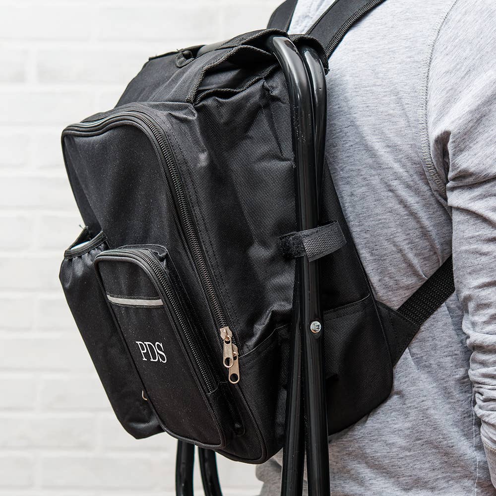 Weddingstar Inc. - Vente Glacière/sac isotherme - Sac à dos pliable noir pour chaise isotherme - Monogramme brodé3