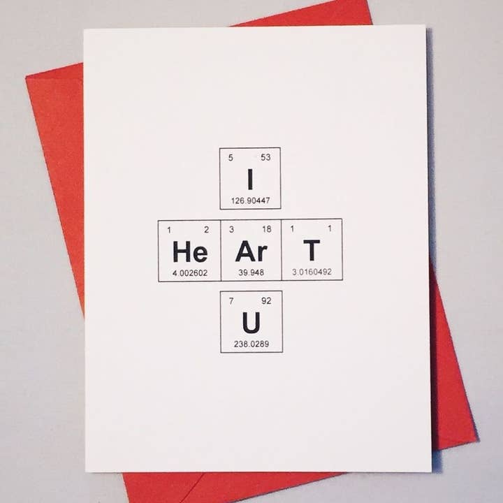 Tarjeta I Heart U Sentimental Elements para venta al por mayor de theBird+theBeard