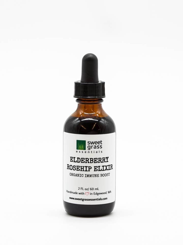 Elderberry Rosehip Elixir for wholesale by Sweet Grass Essentials