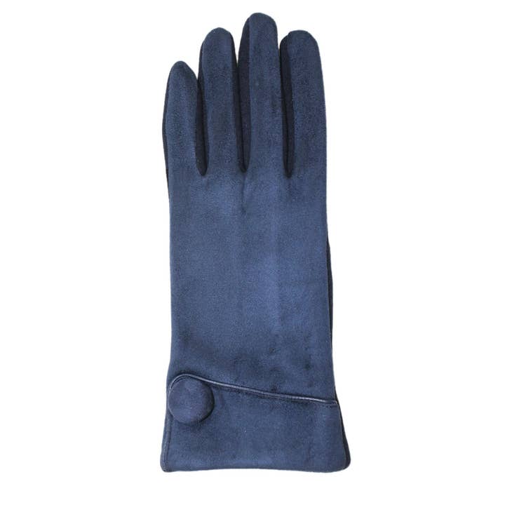 Jeanne Simmons Accessories - Wholesale Gloves - Women's - 3846 Faux Suede Button Cuff Gloves WinterÂ