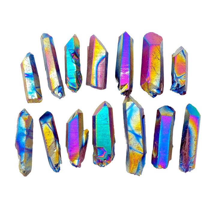 New Moon Beginnings - Wholesale Spiritual Stone/Crystal - Raw Flame Aura Quartz Crystal Point