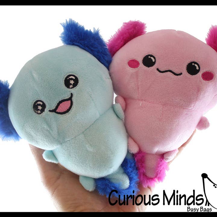 1 Axolotl Giro 5" Peluche Animais Recheados - Adoráveis Suaves e por atacado de Curious Minds Toys