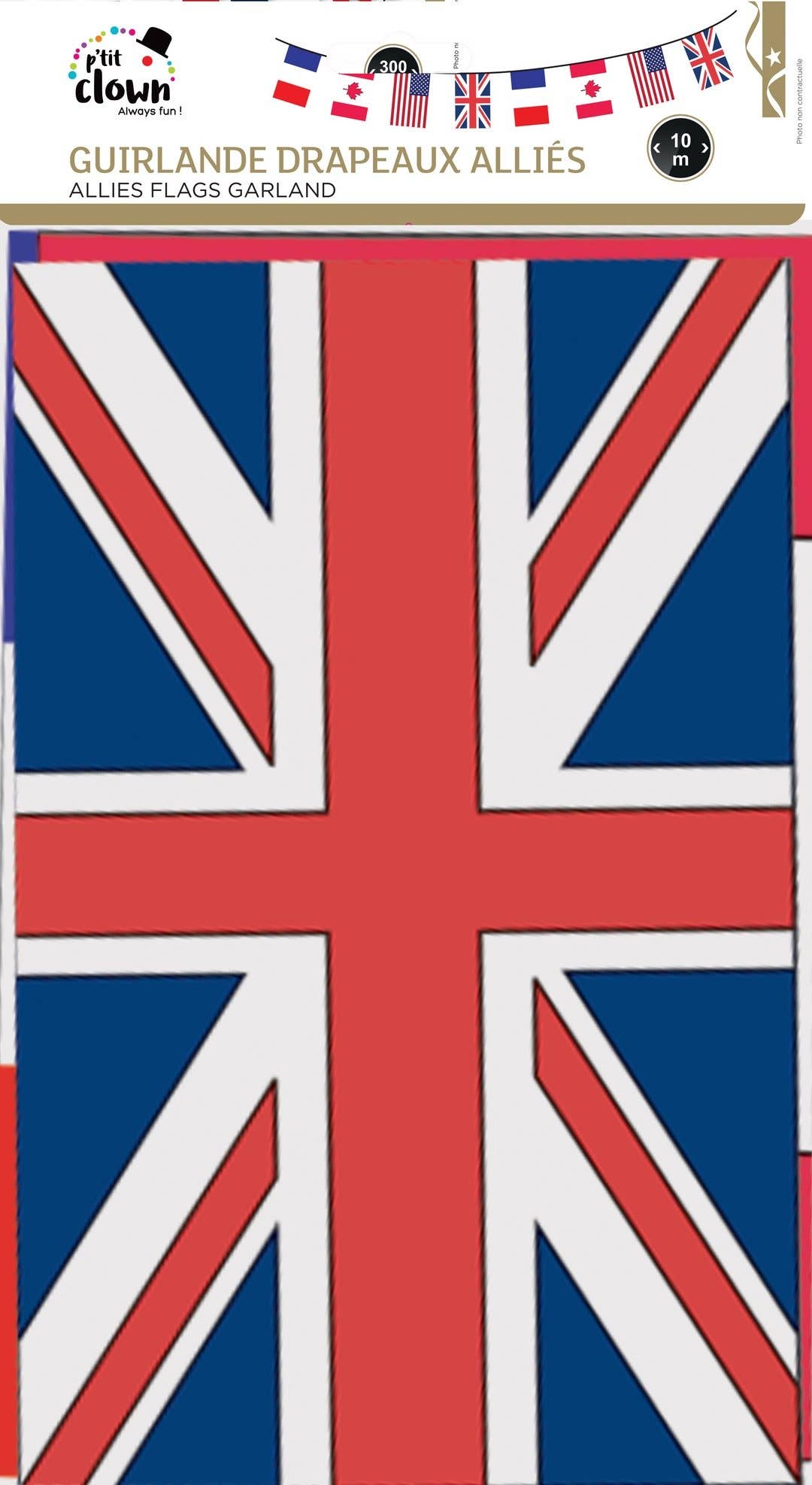 P'tit Clown - Wholesale Bunting/Garland - Allied Flags Fabric Garland - 10 M0