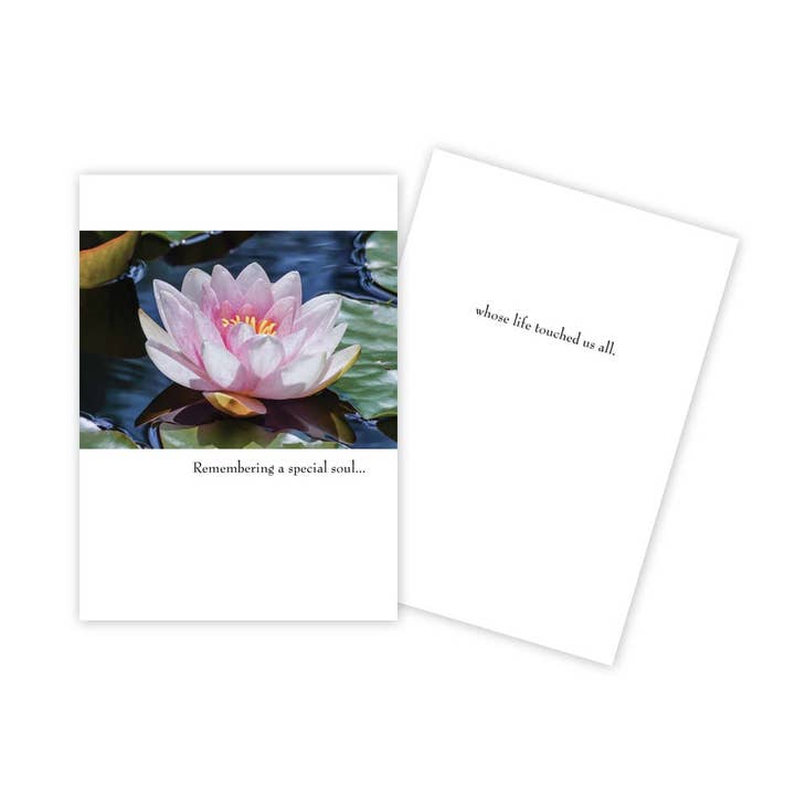 Water Lily Sympathy Card for wholesale by Sun Day Greetings