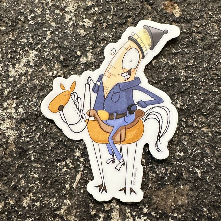 Autocollant Sexy Cowboy Phare pour la vente par FortHouse Studios