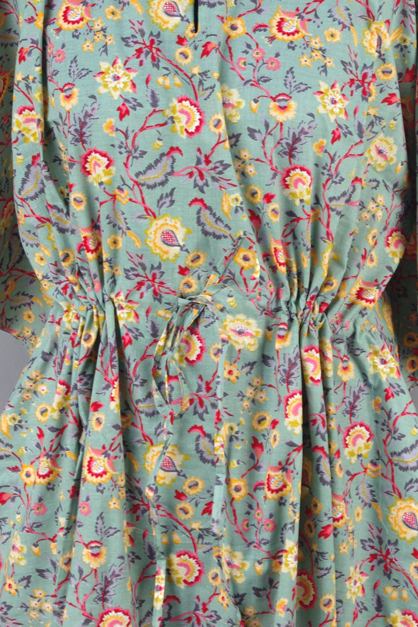 Kantha Decor – wholesale Kaftan – Women's – Block Printed Cotton Long Kaftans - Carnation1