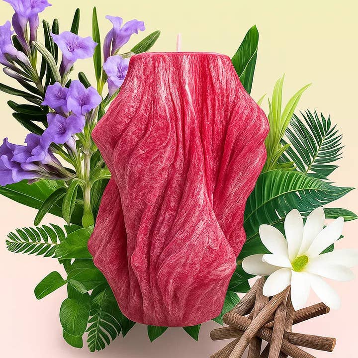 Veil Candle, Merlot Glow, Lavender (Large) for wholesale by VOSK