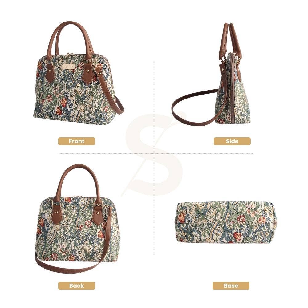 SignareArt - Wholesale Top Handle Bag - Women's - CONV-GLILY | William Morris Golden Lily Convertible Top Handle Purse Handbag1