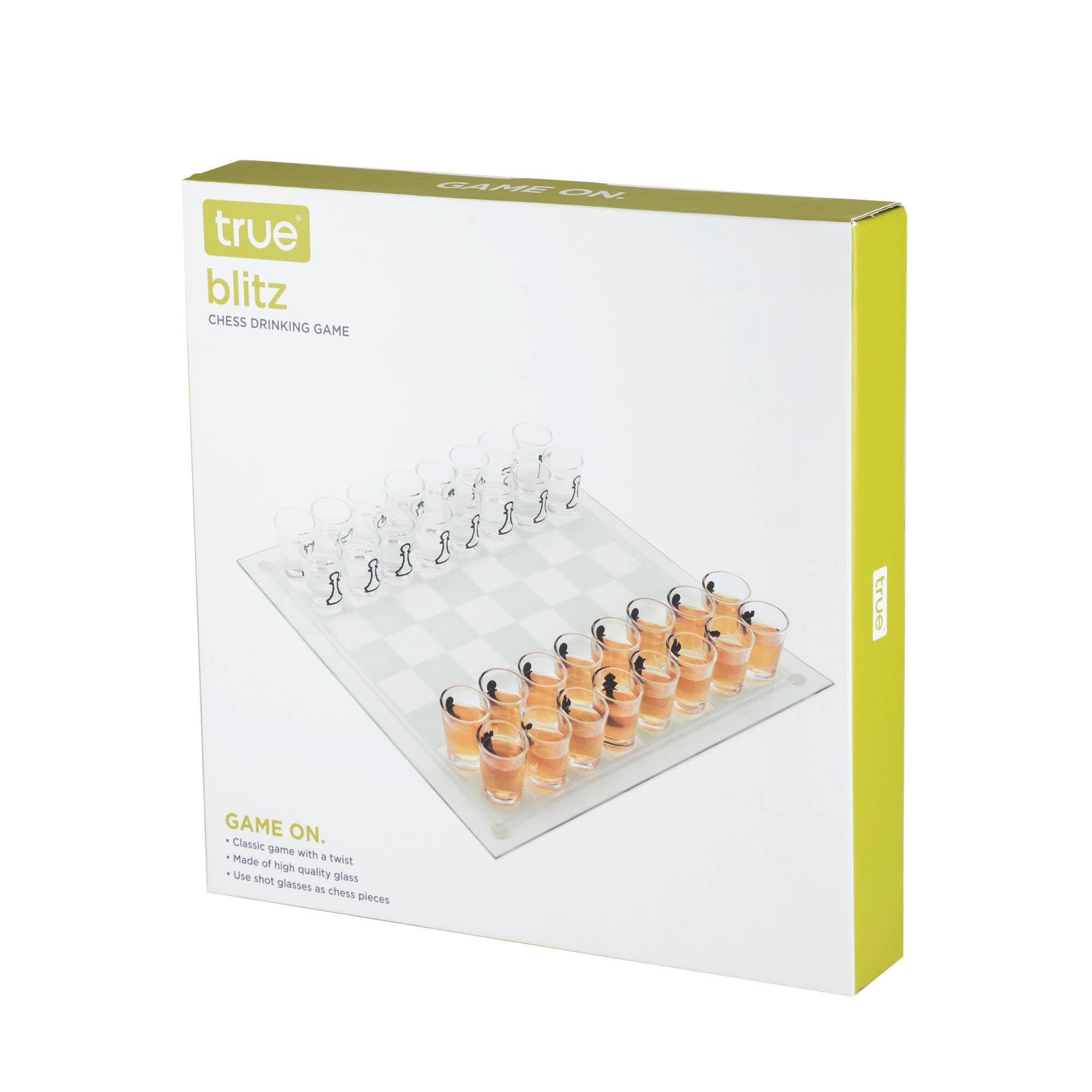 TRUE - Vente Jeux de société - Jeu de plateau à boire Blitz Glass Chess Shot1