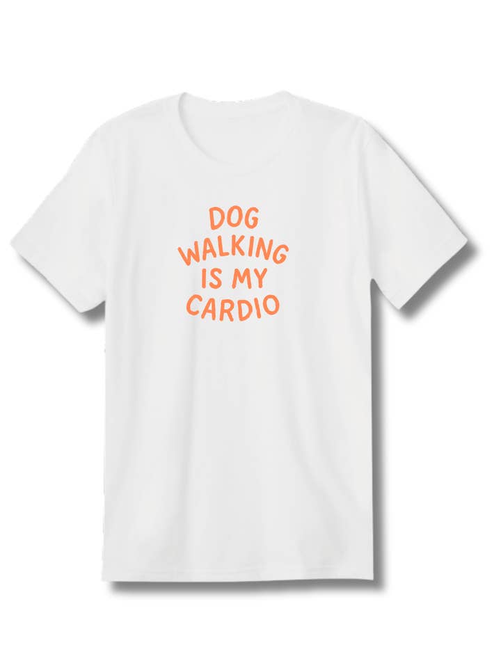 Dog Walking is My Cardio Tee for wholesale by Peached Pups