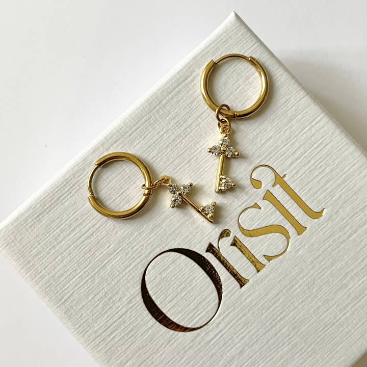 Key earrings for wholesale by Orisit