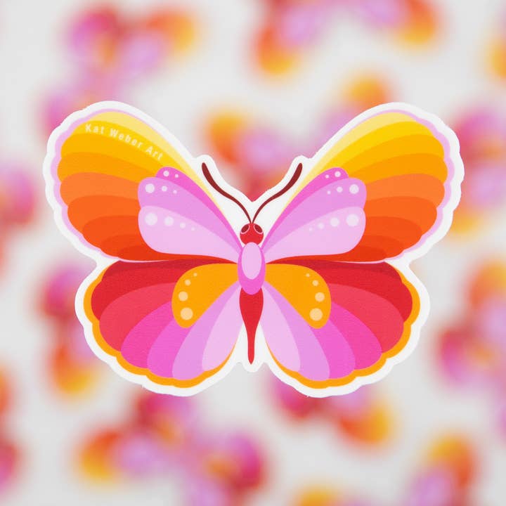 Butterfly Sticker for wholesale by Kat Weber Art