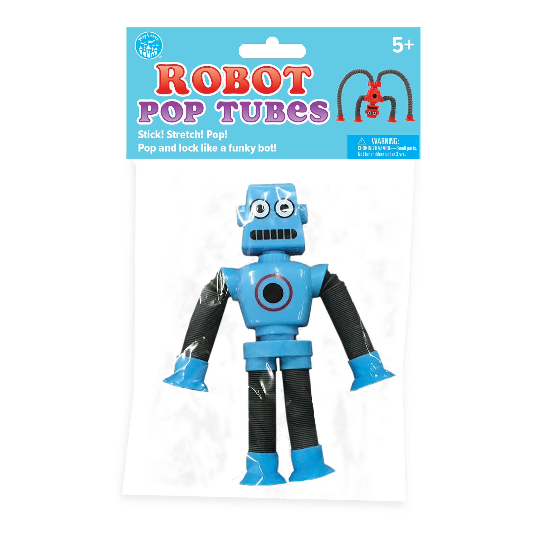Play Visions - Wholesale Fidget Toy - Kids - Robot Pop Tubes
