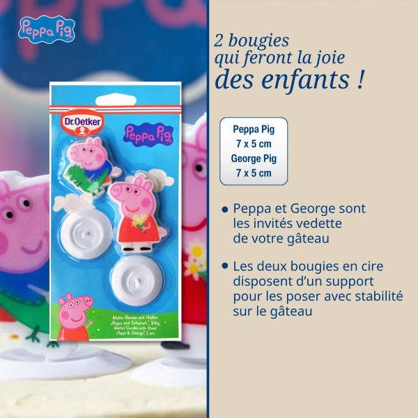 Dr. Oetker - Venta al por mayor Velas de diseño llamativo - Juego de 2 velas de cera con personajes para cumpleaños