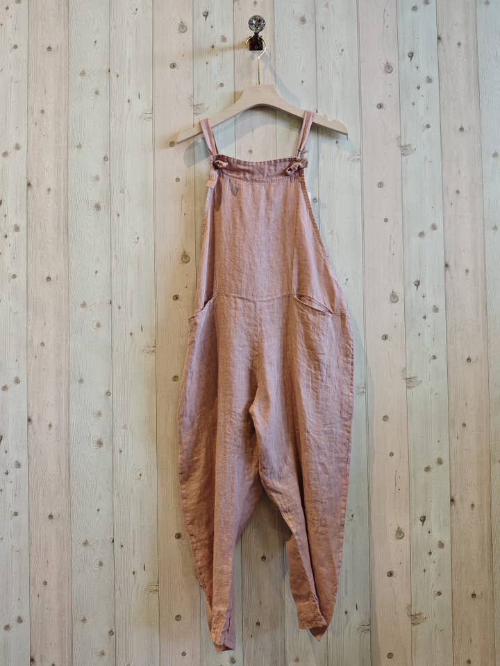 Linen & More - Wholesale Overalls - Women's - REF 668 100% LINEN BIB1