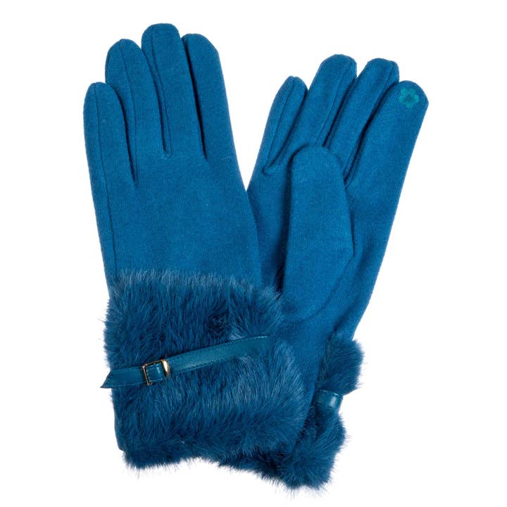 Ole - Vente Gants – femme - Gants à écran tactile en fausse fourrure24