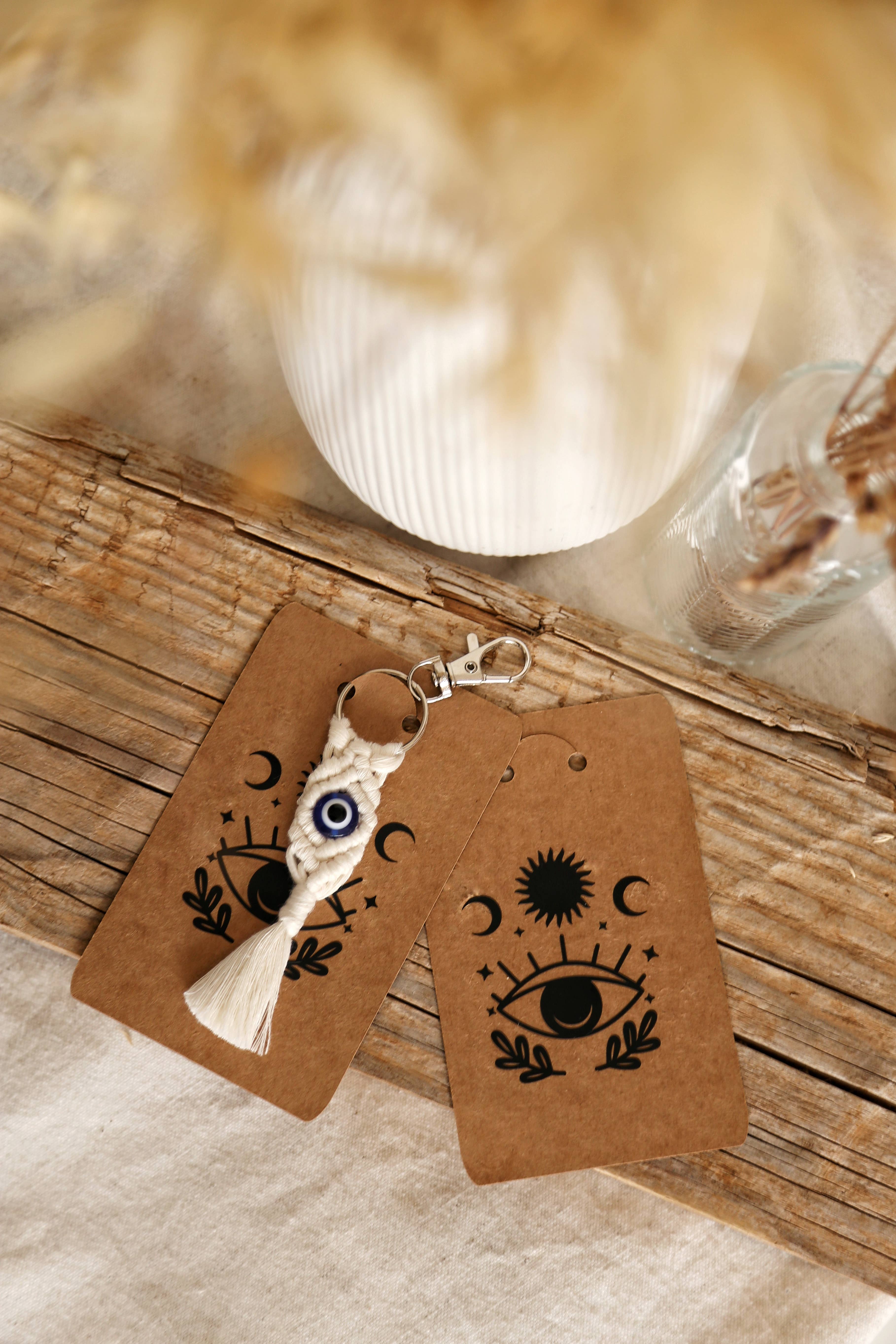 The Frenchie Knot - Wholesale Keychain - Women's - Macrame keychain evil eye3