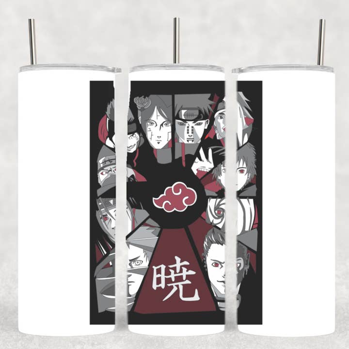 Akatsuki Red Cloud Collage Naruto Manga Anime Tumbler for wholesale by The Geek Boutique